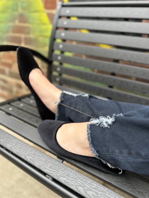 Corky's Over It Black Velvet Flats