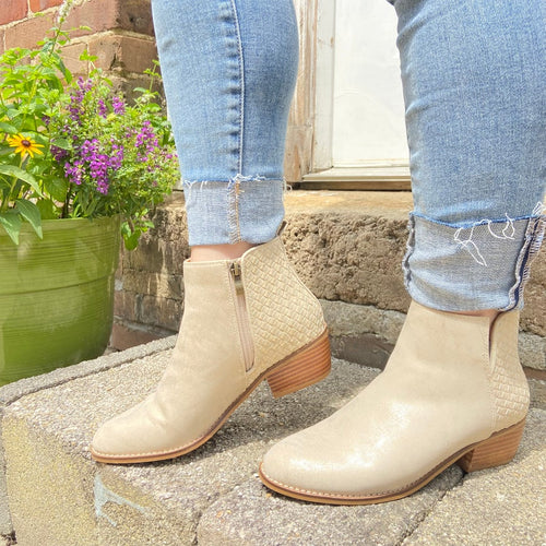 Corky's Half N Half Gold Metallic Booties