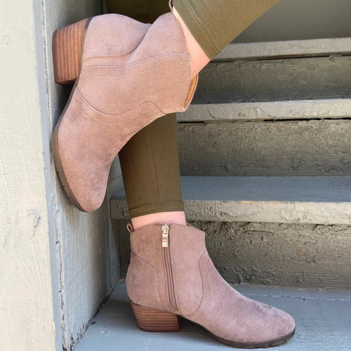 Corky's Yonder Taupe Suede Booties