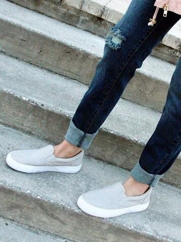 Grey Slide On Sneaker