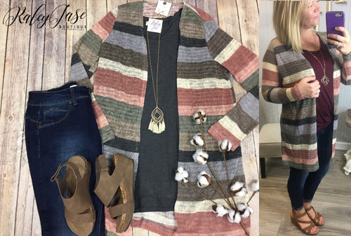 Fall Stripe Cardigan