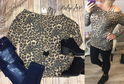 LS Strappy Leopard Top